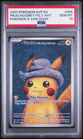 PIKACHU WITH GREY FELT HAT POKEMON X VAN GOGH