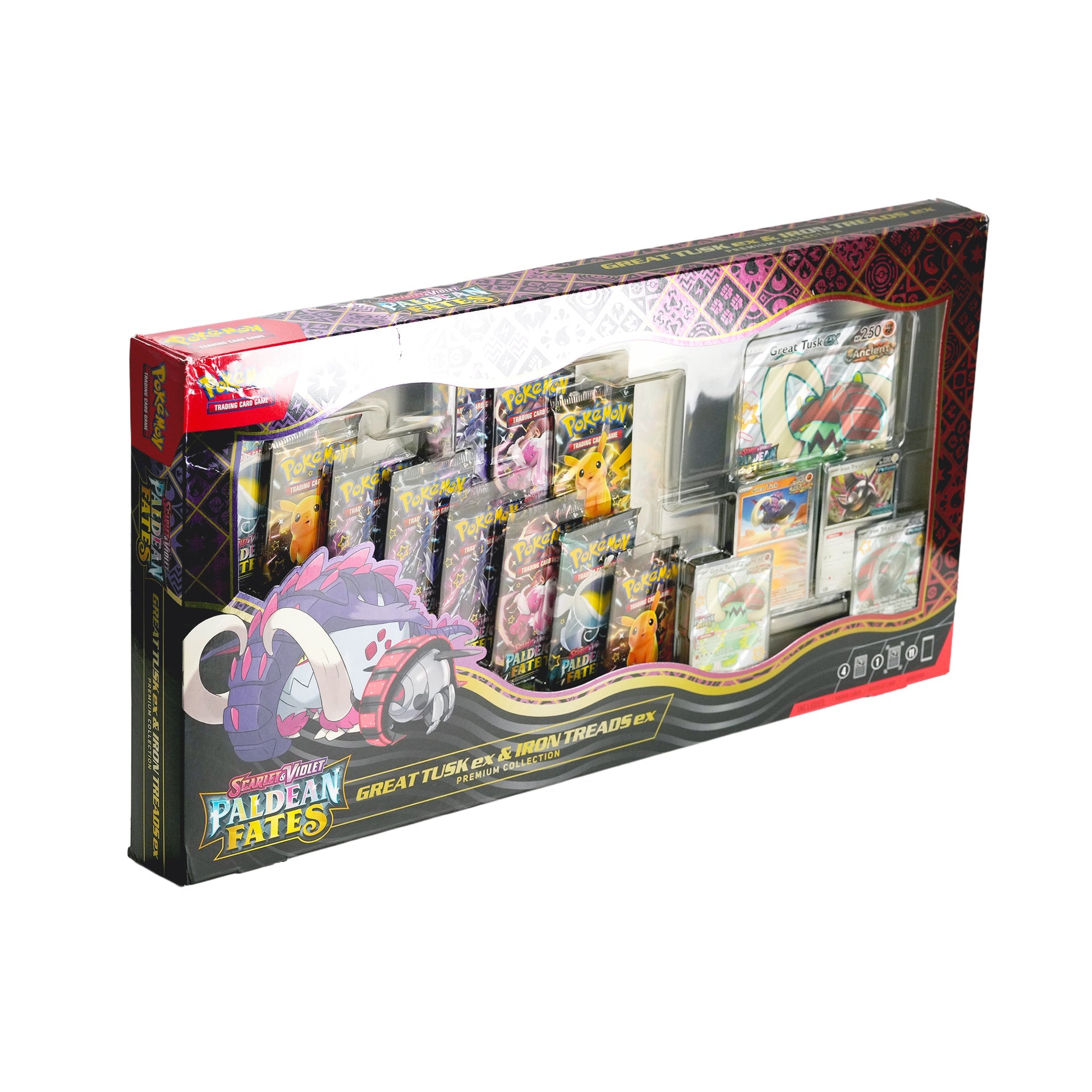 PALDEAN FATES GREAT TUSK EX & IRON TREADS EX PREMIUM COLLECTION