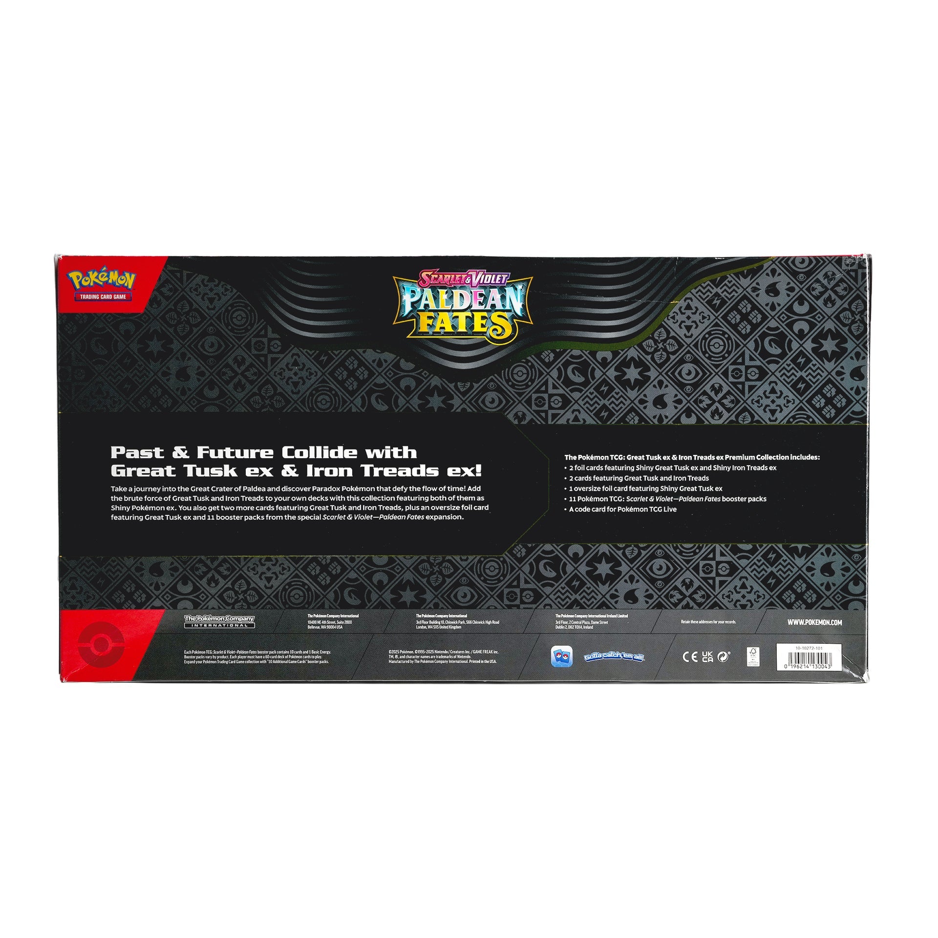 PALDEAN FATES GREAT TUSK EX & IRON TREADS EX PREMIUM COLLECTION
