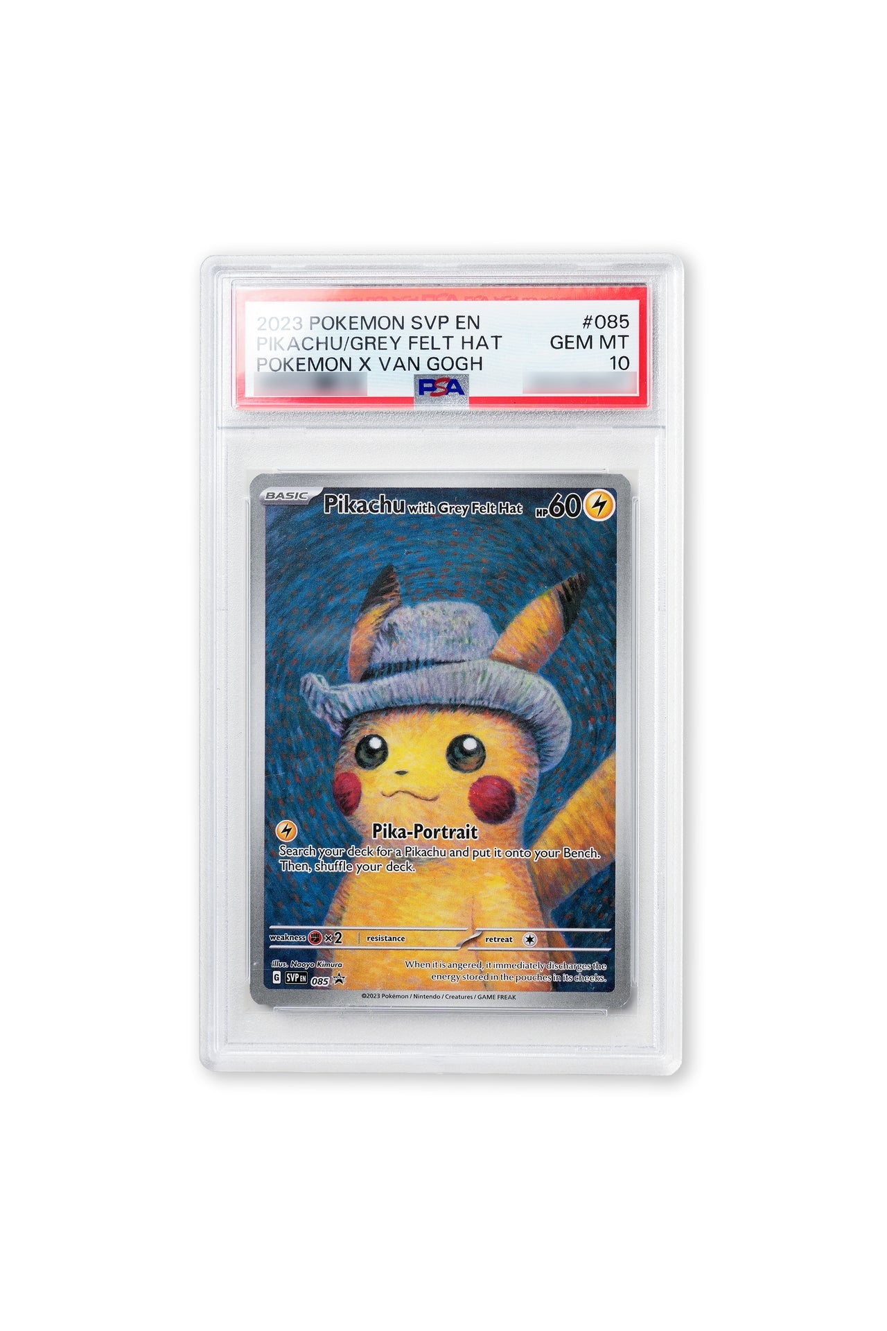 PROMO PIKACHU WITH GREY FELT HAT POKEMON X VAN GOGH (2023)